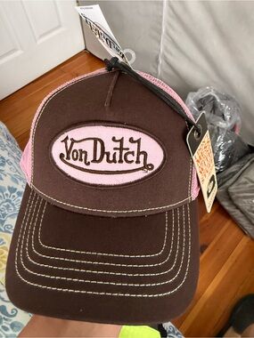 Von Dutch Pink & Brown Trucker Hat